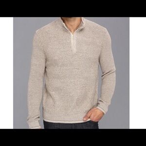 Tommy Bahama Marina Bay Quarter Zip Pima Cotton Sweater Gray  Sz. XL Date Night